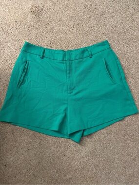 Nine West Teal High-Waist Tailored Shorts